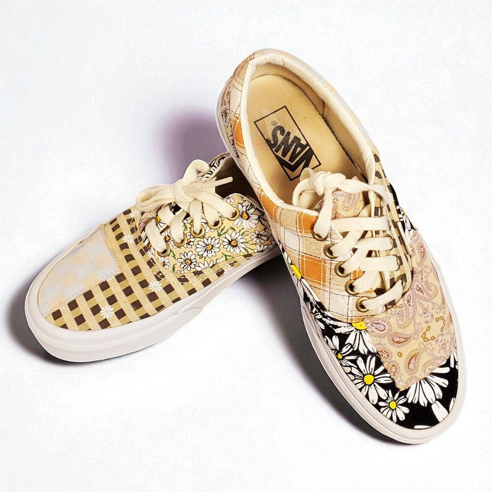 Vans Off the Wall Era Meadow Patchwork Shoes Womens Size 8/Mens Size 6.5